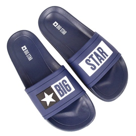 Marineblaue Gummi-Strandhausschuhe für Herren Big Star DD174701