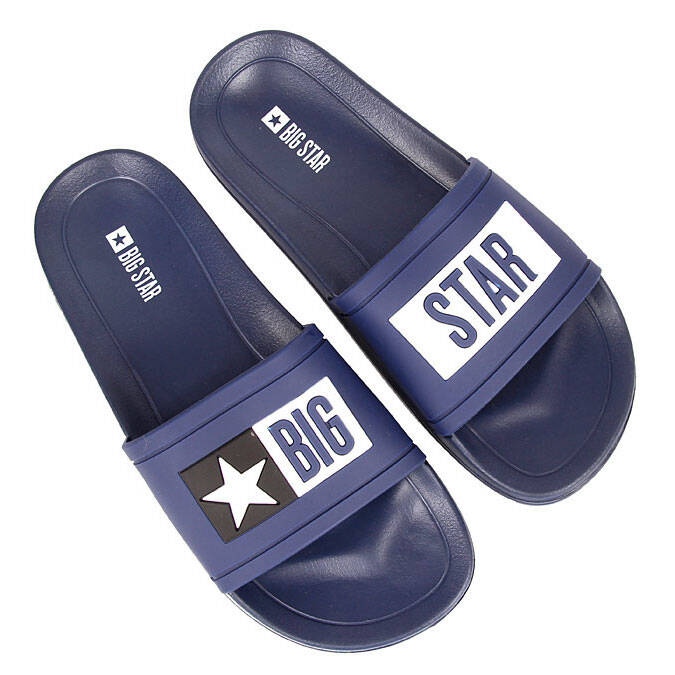 Marineblaue Gummi-Strandhausschuhe für Herren Big Star DD174701