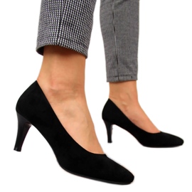 Schwarze Wildlederpumps von Sergio Leone