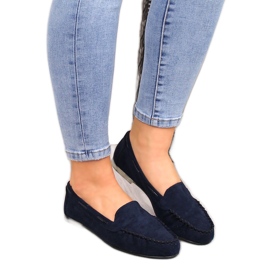 Marineblaue Damen-Slipper aus Wildleder von Sergio Leone