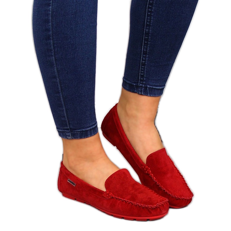 Damen-Slipper aus rotem Vinceza-Leder