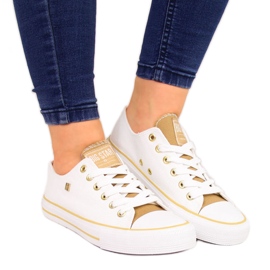 Low-Top-Sneaker aus weißem Textil Big Star HH274458