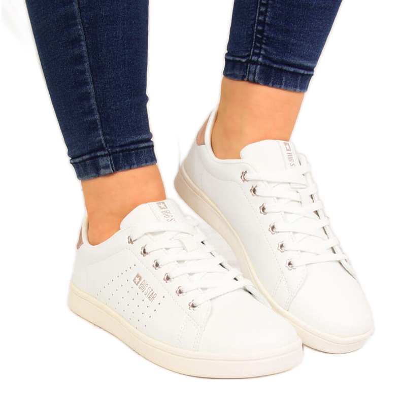 Low-Top-Sneaker aus weißem Kunstleder Big Star DD274583