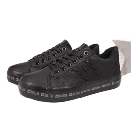 Schwarze Big Star II274070 Low-Top-Sneaker für Damen auf der Plattform
