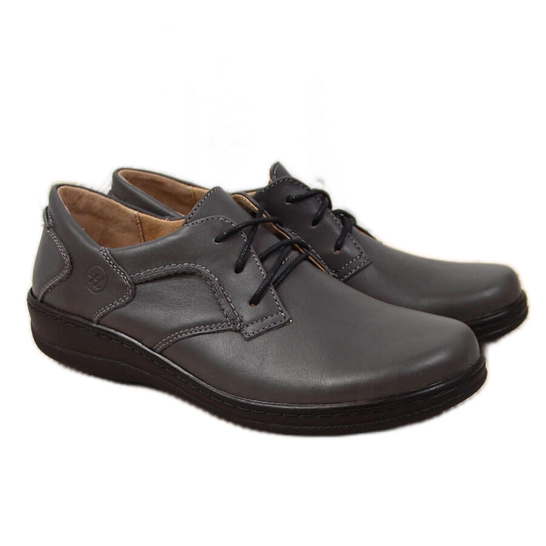 Graue Damen Lederschuhe Helios 715