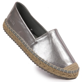 Espadrilles Big Star aus silbernem Kunstleder für Damen HH274504 silber-