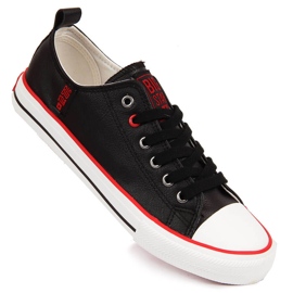 Low-Top-Sneaker aus schwarzem Kunstleder Big Star JJ274129