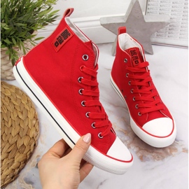 Rote Textilturnschuhe Big Star JJ274128