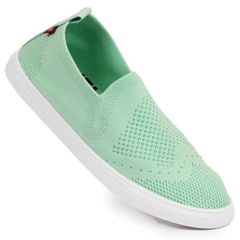 Mintfarbene Slip-On-Sneaker für Damen Big Star FF274A604 grün