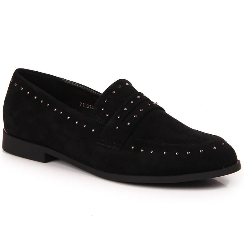 Damen Wildlederschuhe mit Nieten schwarz Laura La.Fi