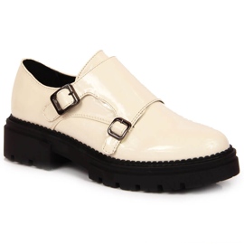 Plateauschuhe lackiert beige Laura La.Fi