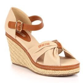 Sandalen Espadrilles auf einem beigen Keil Big Star JJ274939