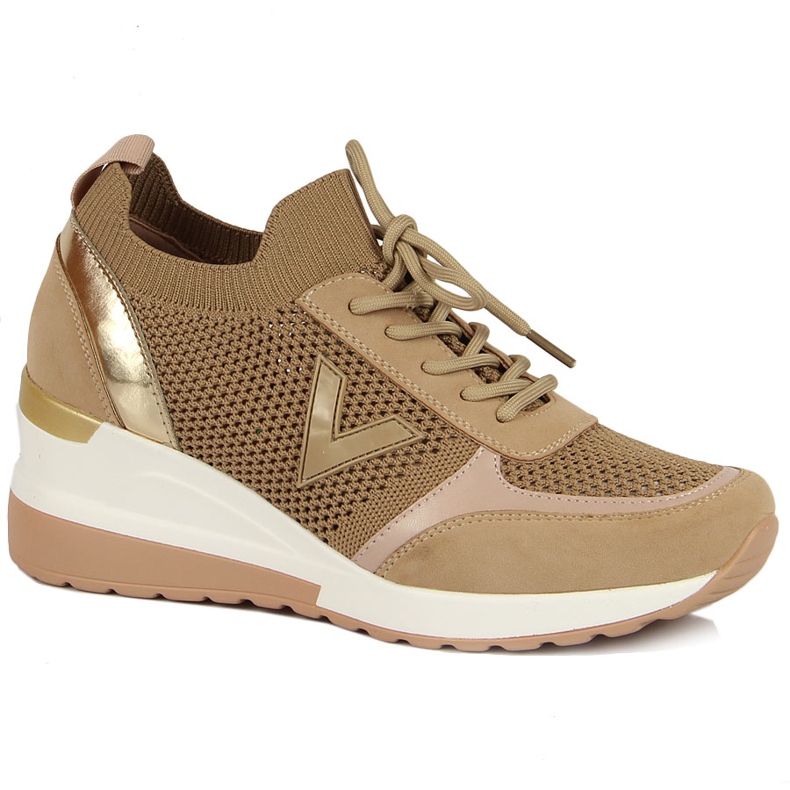 Damenschnürschuh beige Vinceza