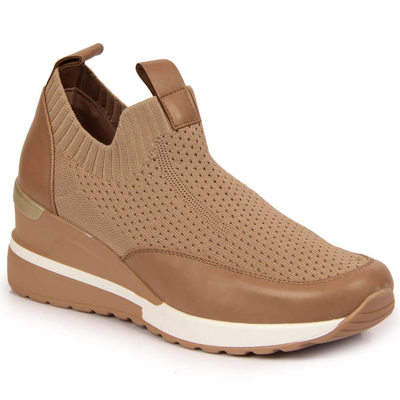 Beige Keilschuhe für Damen Potocki