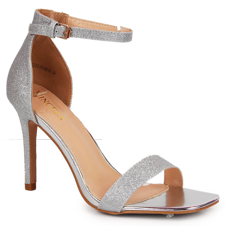 Silberne Vinceza High Heels Sandalen silber-