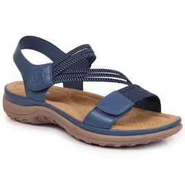 Damen Sportsandalen mit Klettverschluss blau Rieker V8873-14
