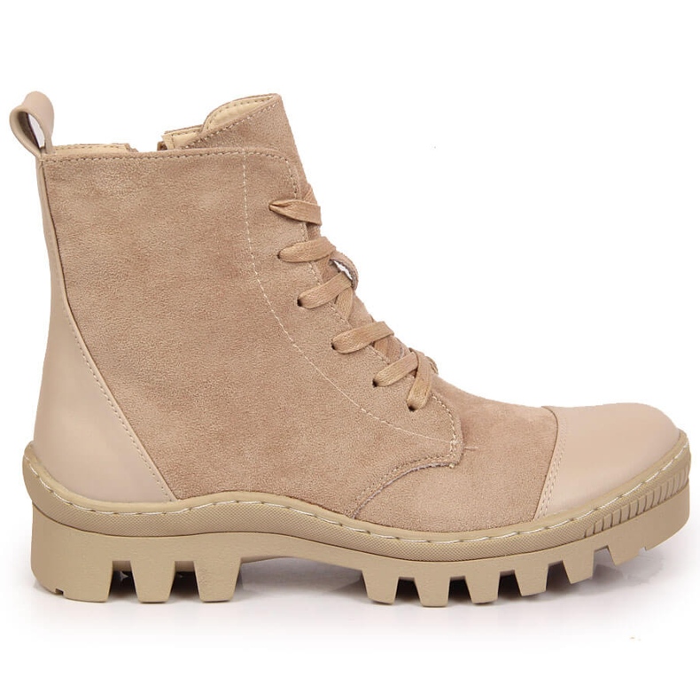 S.Barski Beige DA-Plateau-Sneakers für Damen