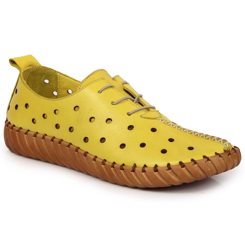 Bequeme gelbe Lederschuhe Artiker