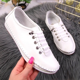 Damen-Slipper aus weißem Leder Artiker