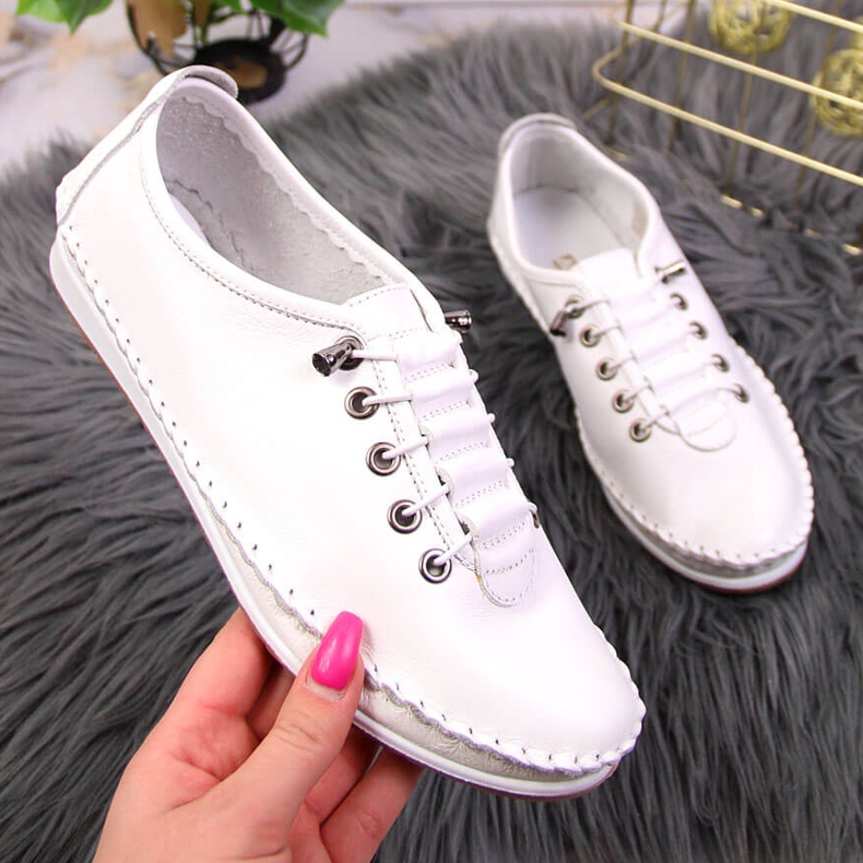 Damen-Slipper aus weißem Leder Artiker