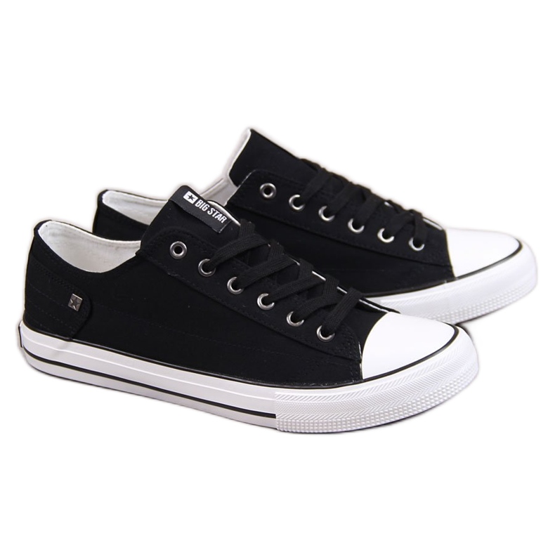 Schwarze niedrige Herrensneaker Big Star DD174273