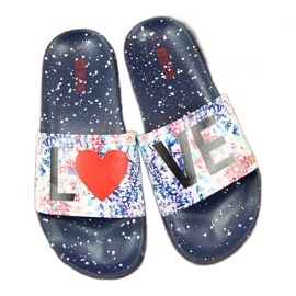 Damen-Strandpantoffeln Big Star aus marineblauem Gummi