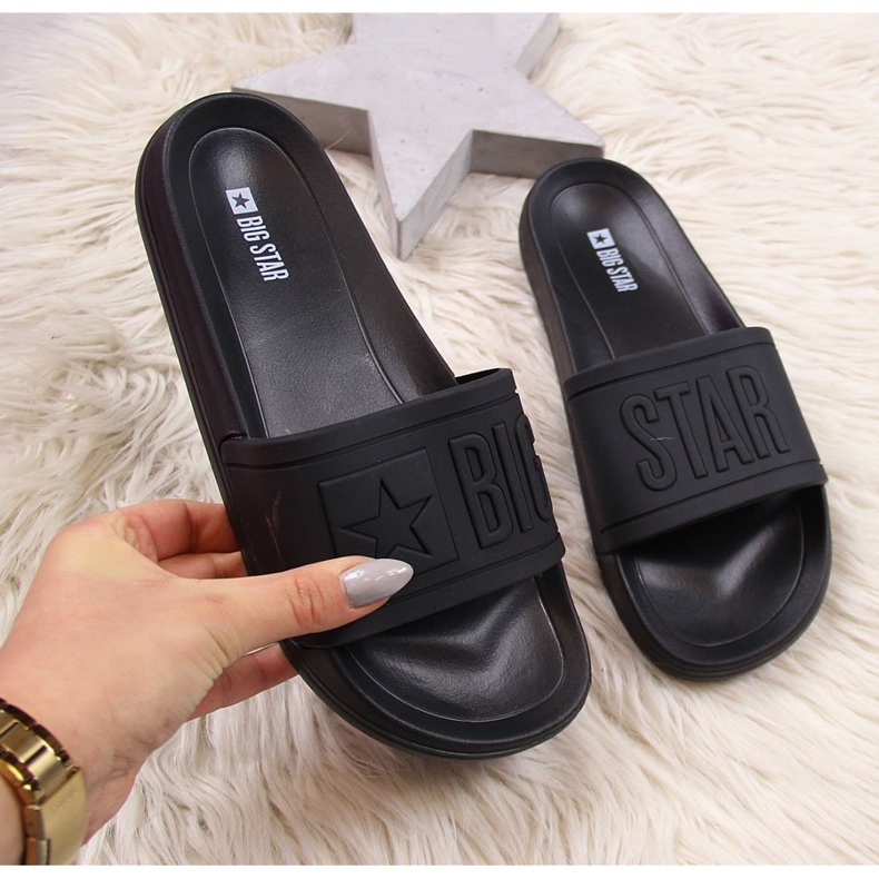 Strandhausschuhe aus schwarzem Gummi Big Star DD274A271