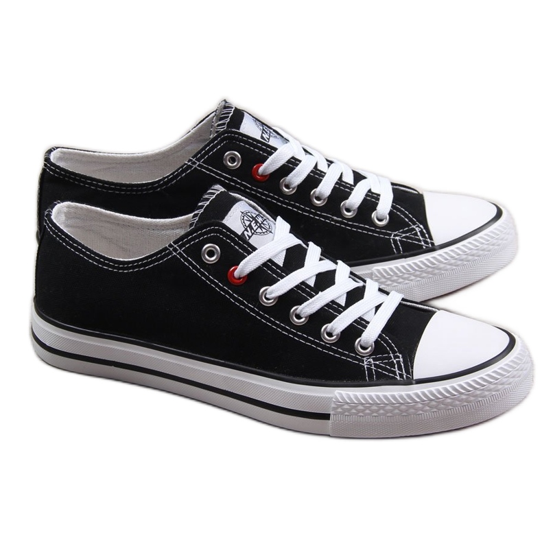 Niedrige Herren-Sneaker, schwarz NEWS