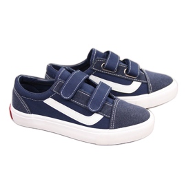 Marineblaue Kinderturnschuhe mit Klettverschluss von Atletico