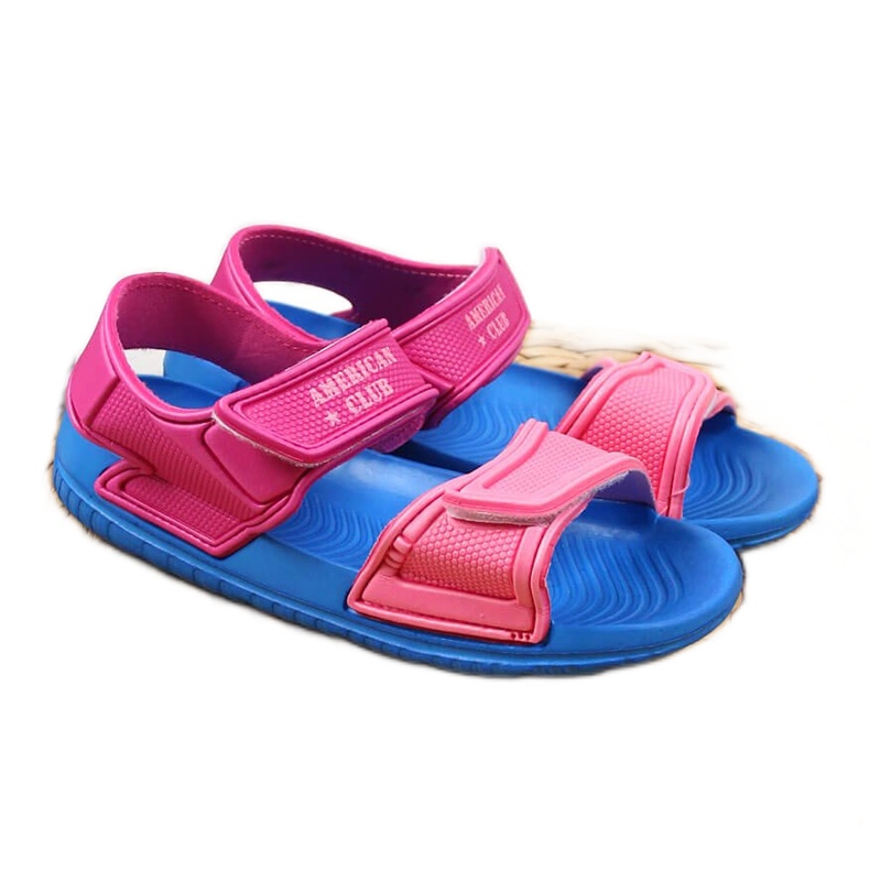 American Club Sandalen aus Schaumstoff mit Klettverschluss für Mädchen rosa