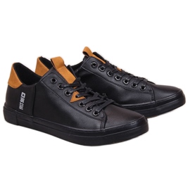 Herren Low-Top Öko-Leder schwarz Big Star GG174026