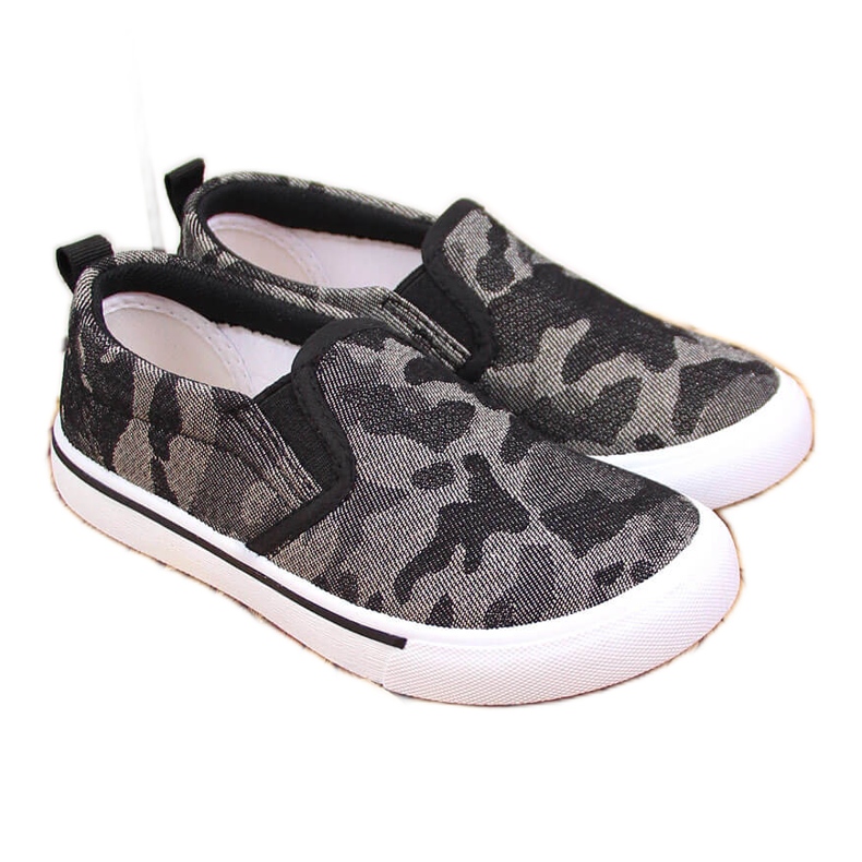 Turnschuhe zum Hineinschlüpfen für den Kindergarten, Camo Black Atletico schwarz