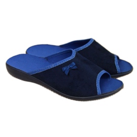 Damenhausschuhe, marineblau und blau Befado navy blau
