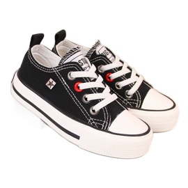 Kinderturnschuhe niedrig schwarz Big Star HH374090 weiß
