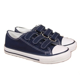 Marineblaue Kinder-Low-Top-Sneaker von Atletico mit Klettverschluss