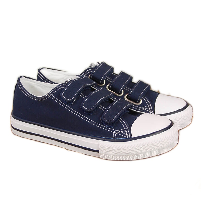 Marineblaue Kinder-Low-Top-Sneaker von Atletico mit Klettverschluss
