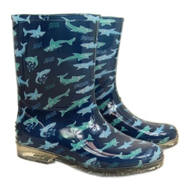 T.Sokolski Jungen-Galoschen mit marineblauen Haifischen von T. Sokolski