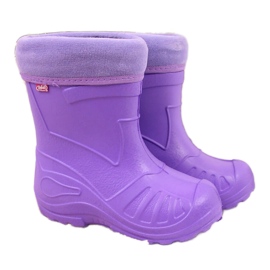 Schneestiefel für Mädchen mit lila Befado-Socke violett