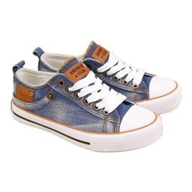 Marineblaue niedrige Turnschuhe für Kinder von American Club