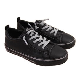 Kinder-Low-Top Öko-Leder schwarz Big Star HH374038