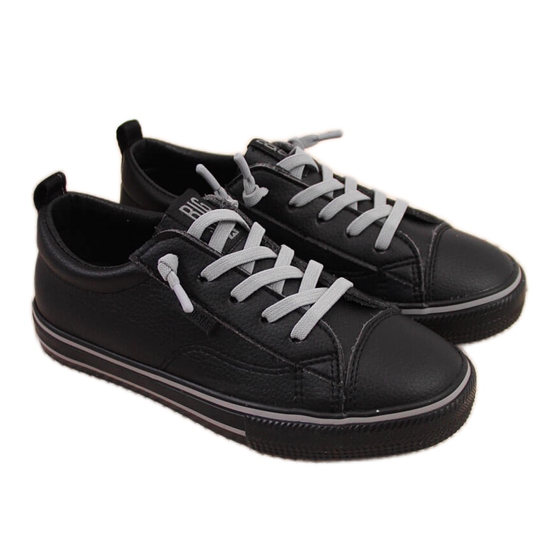 Kinder-Low-Top Öko-Leder schwarz Big Star HH374038
