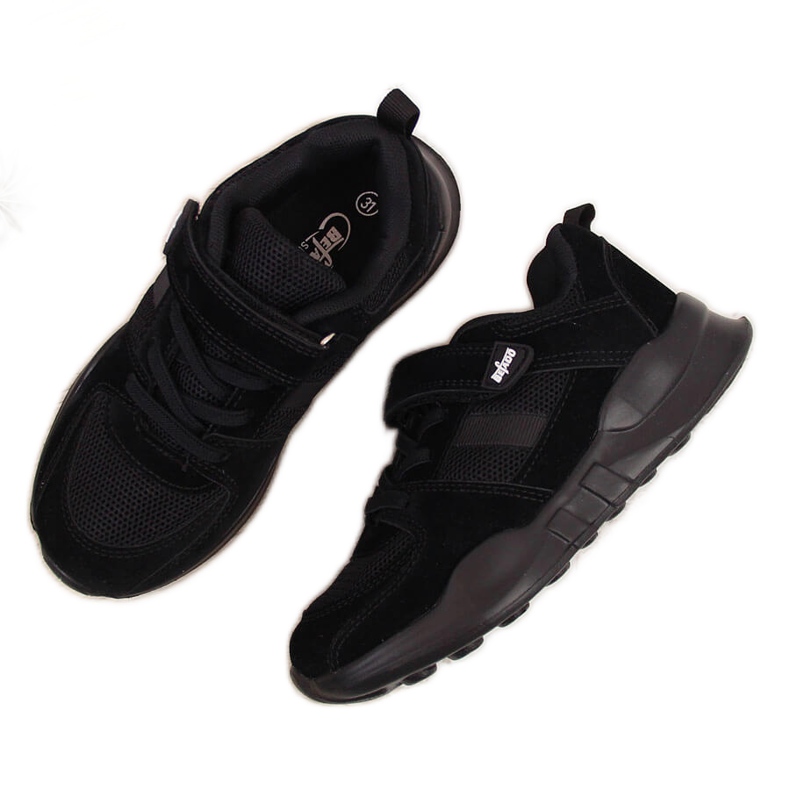 Schwarzer Befado Sportschuh für Kinder mit Klettverschluss