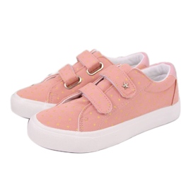 Turnschuhe für Mädchen mit Klettverschluss rosa Sterne Atletico