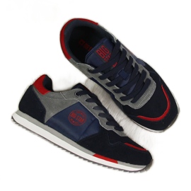 Marineblaue Sportschuhe aus Leder Big Star GG274A055 mehrfarbig