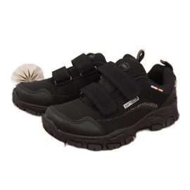 Schwarzer American Club wasserdichter wasserdichter Trekkingschuh für Kinder mit Klettverschluss