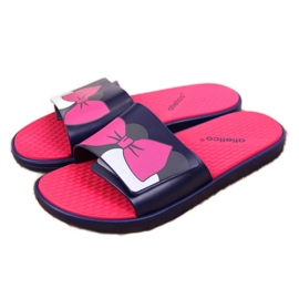Atletico Marineblaue Damen-Strandhausschuhe mit Klettverschluss