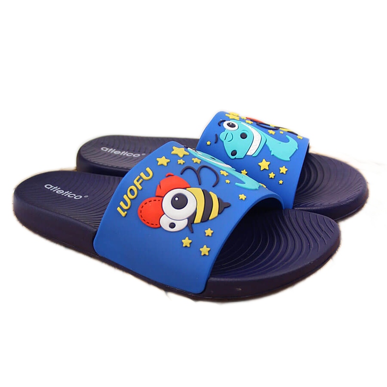 Hausschuhe für Jungen für das marineblaue Schwimmbad von Atletico navy blau