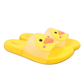 Gelbe Atletico Kinderpantoffeln für den Pool