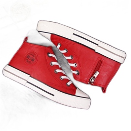 Kinder Turnschuhe Öko-Leder rot Big Star II374005