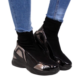 Damen Turnschuhe, Keilabsatz schwarz T.Sokolski